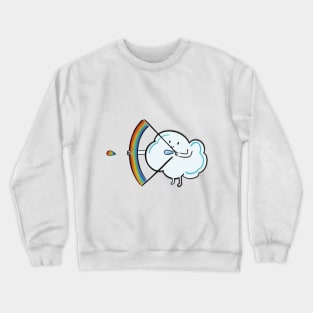 Cloud and a rainbow arrow of love Crewneck Sweatshirt